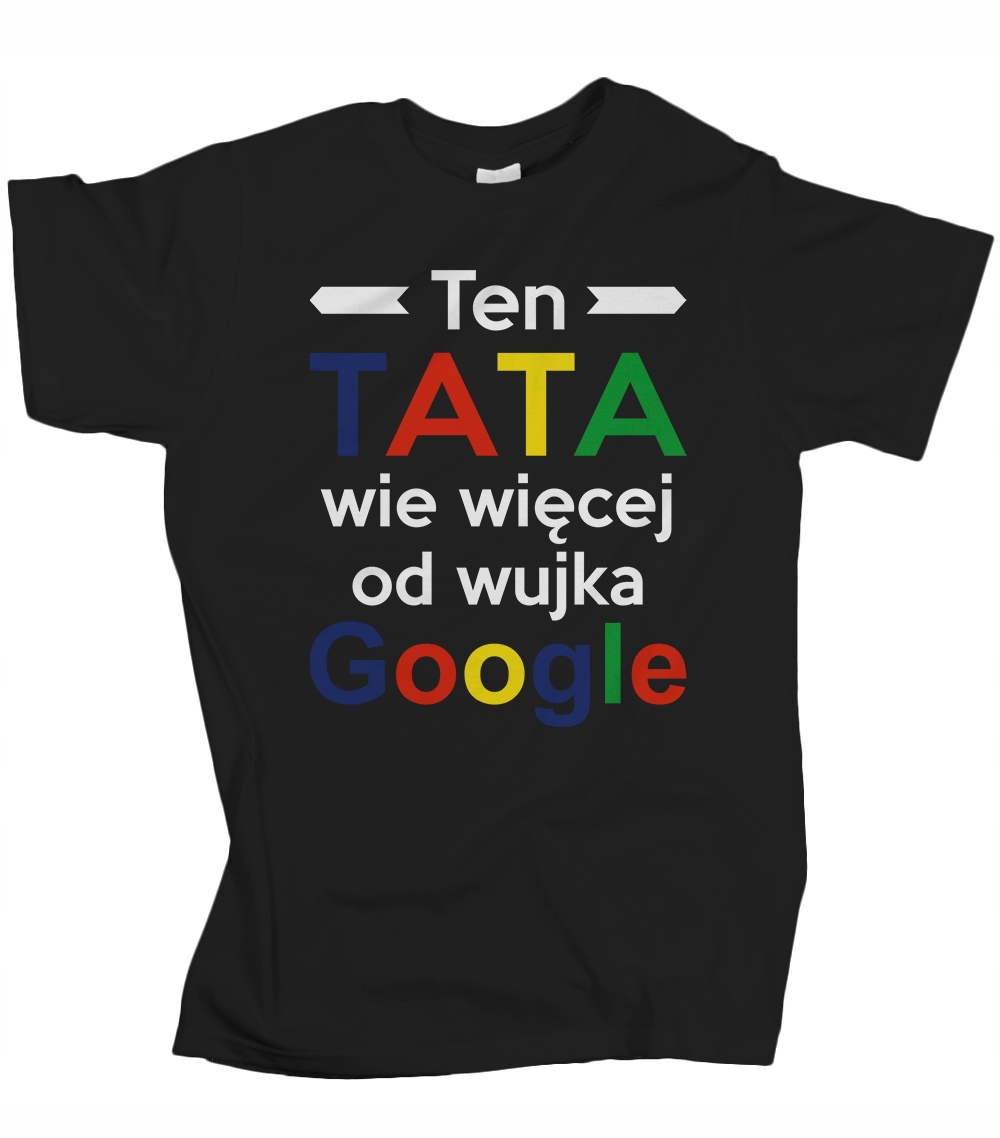 

Koszulka męska Tata wie więcej od wujka Google M