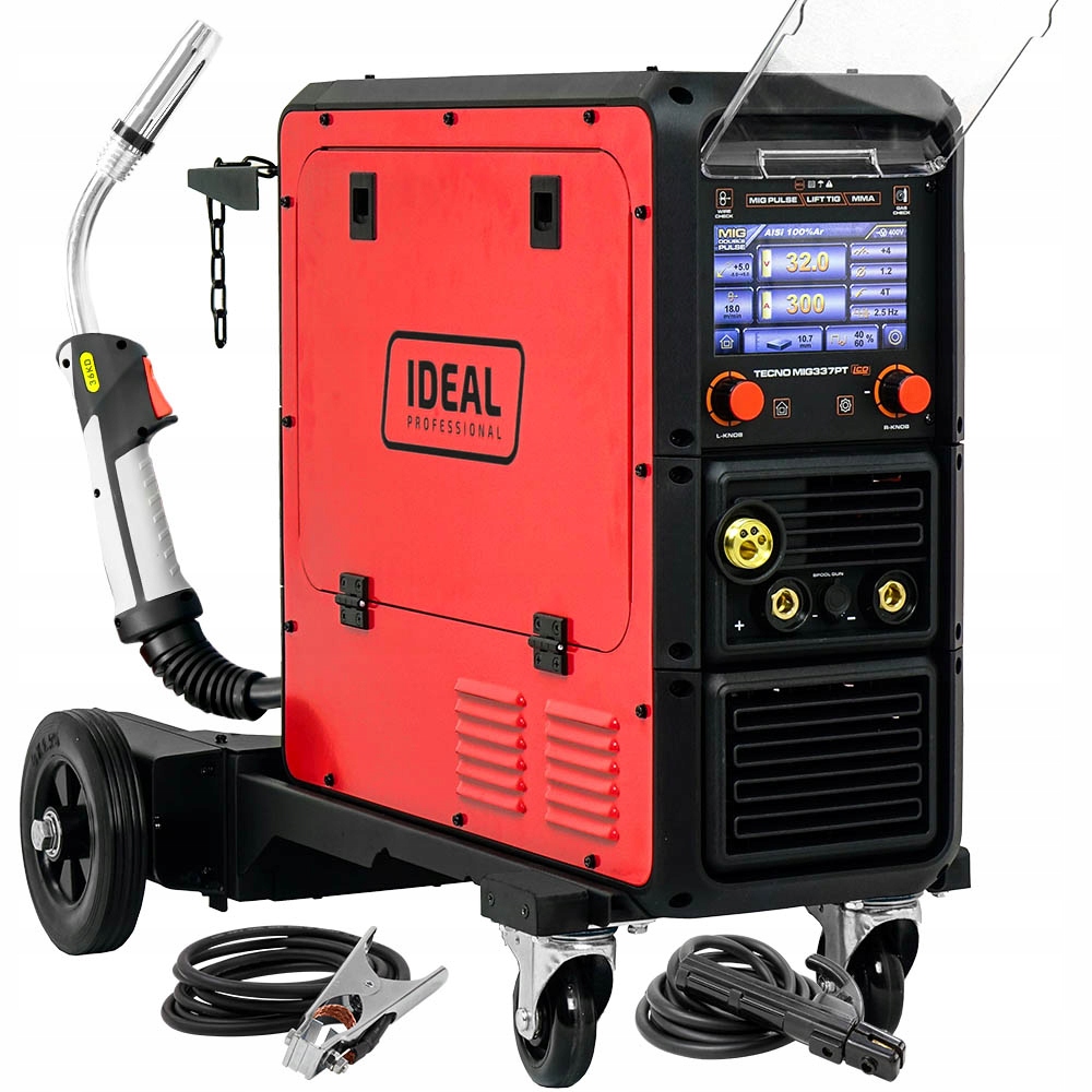 Spawarka Migomat 400V Ideal Tecno Mig 337 Pulse LCD Wózek 300A