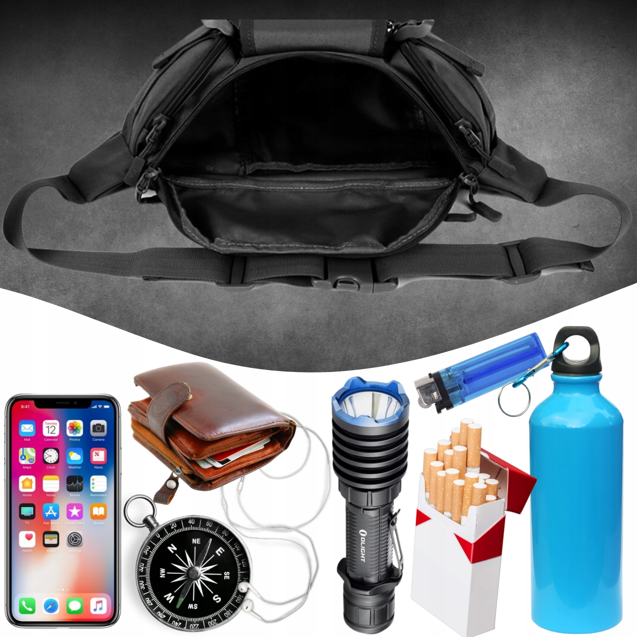 NERKA SASZETKA MĘSKA WOJSKOWA BIODRÓWKA Z PASKIEM TAKTYCZNA SURVIVAL XXL Kod producenta WM724