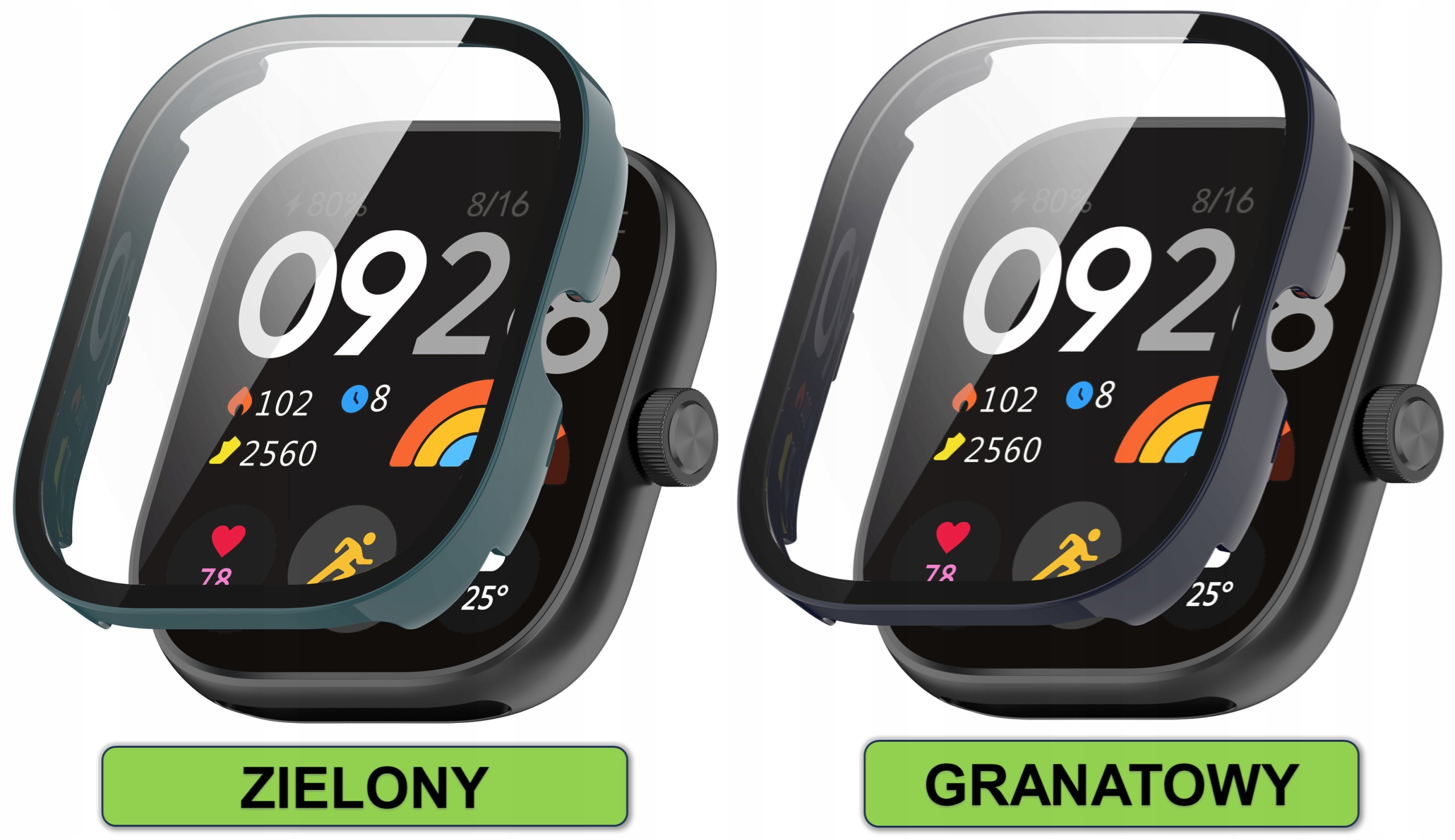 ETUI OCHRONNE + SZKŁO HARTOWANE 2w1 DO XIAOMI REDMI WATCH 4 | 6 KOLORÓW Pasuje do modelu XIAOMI REDMI WATCH 4