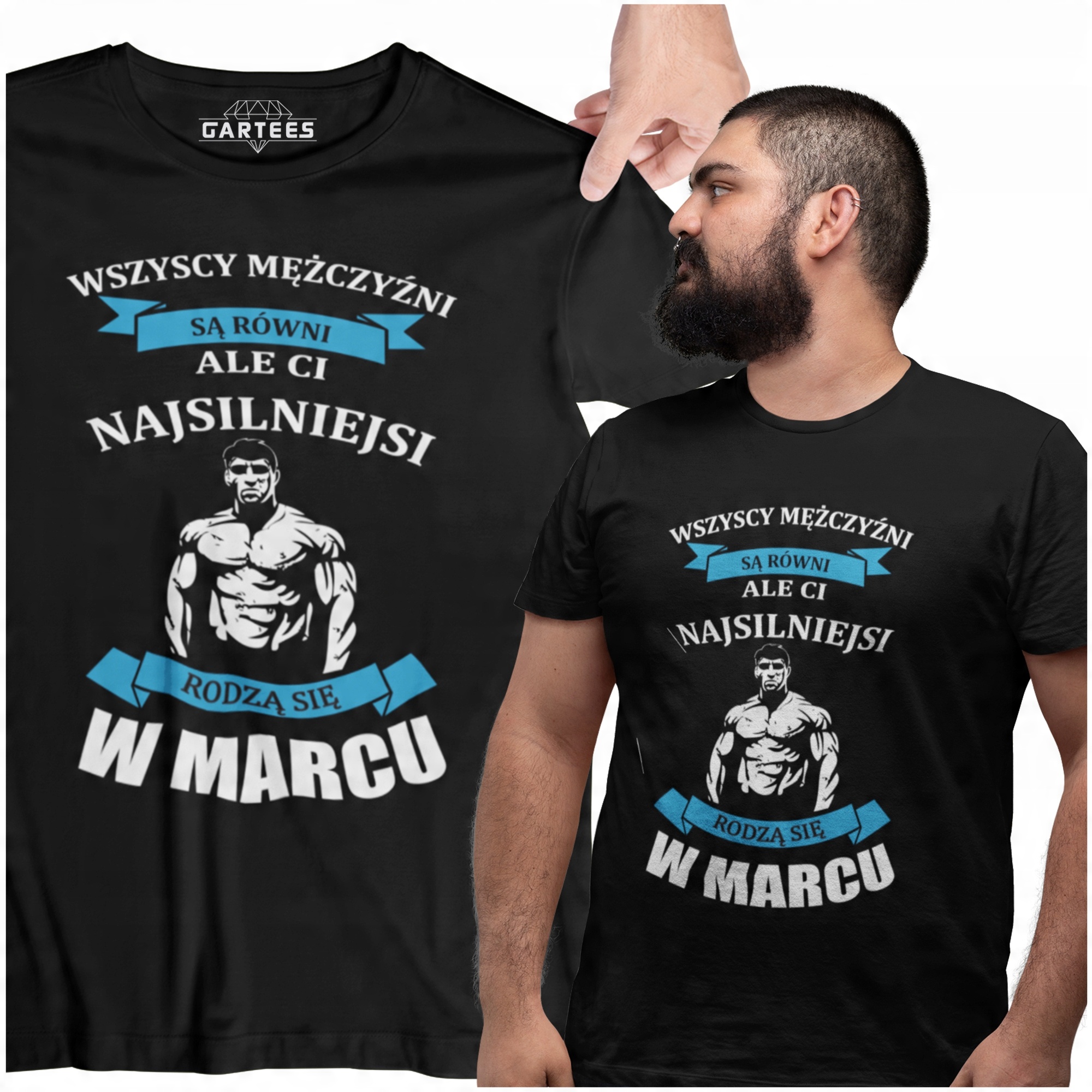 

T-shirt Duży Najsilniejsi Faceci Rodzą Się W Marcu