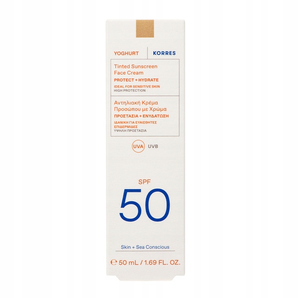 Korres Yoghurt krem ochronny koloryzujący do twarzy SPF50 50 ml