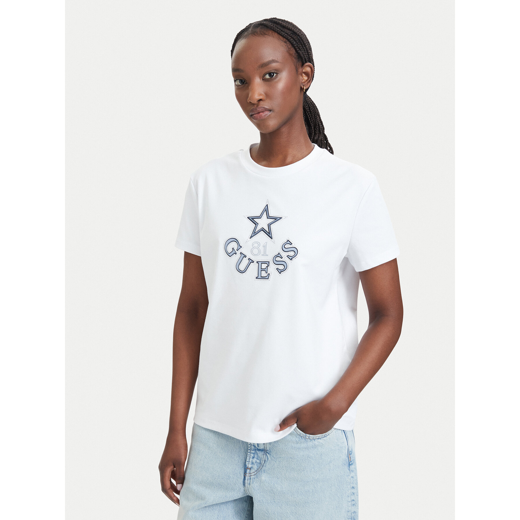 Damskie T-Shirt V6YI04K4268 biały