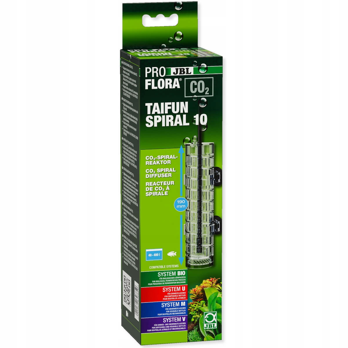 Jbl ProFlora Taifun Spiral 10 Reaktor dyfuzor CO2 do akwarium