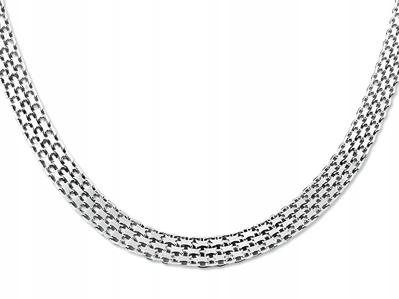 Stříbrný náhrdelník 925 široký 45 cm bismark 14,6 g, elegantní vzor jako dárek