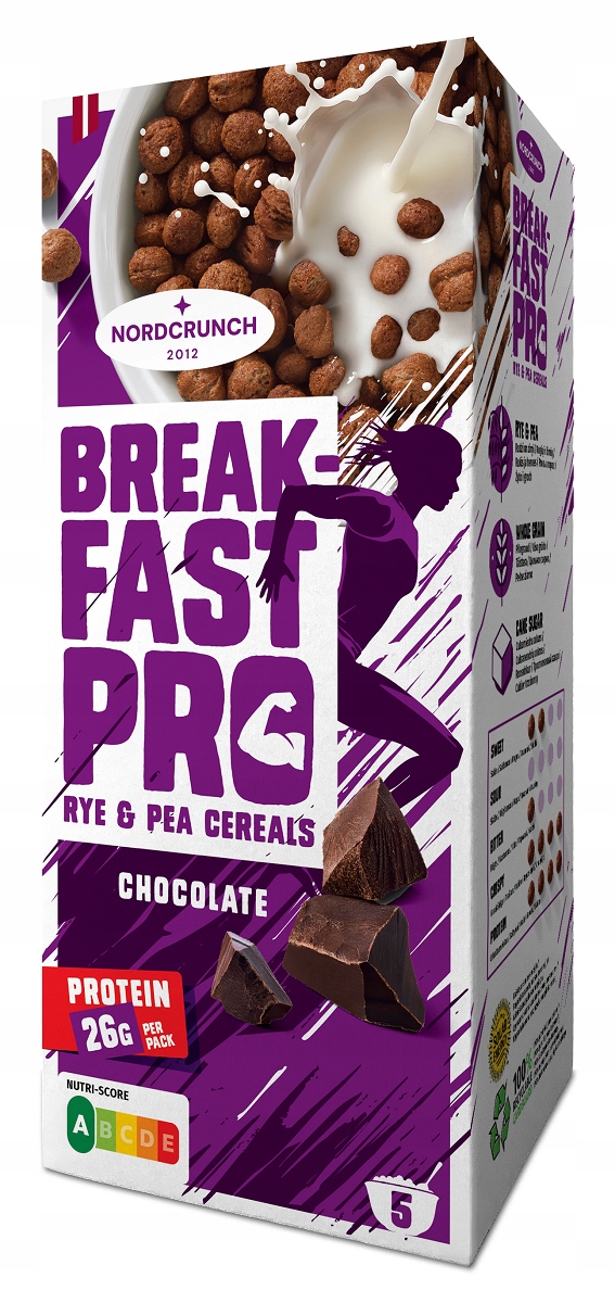 Levně 5 x Čokoládové proteinové kuličky 150 g Nordcrunch (breakfast Pro)