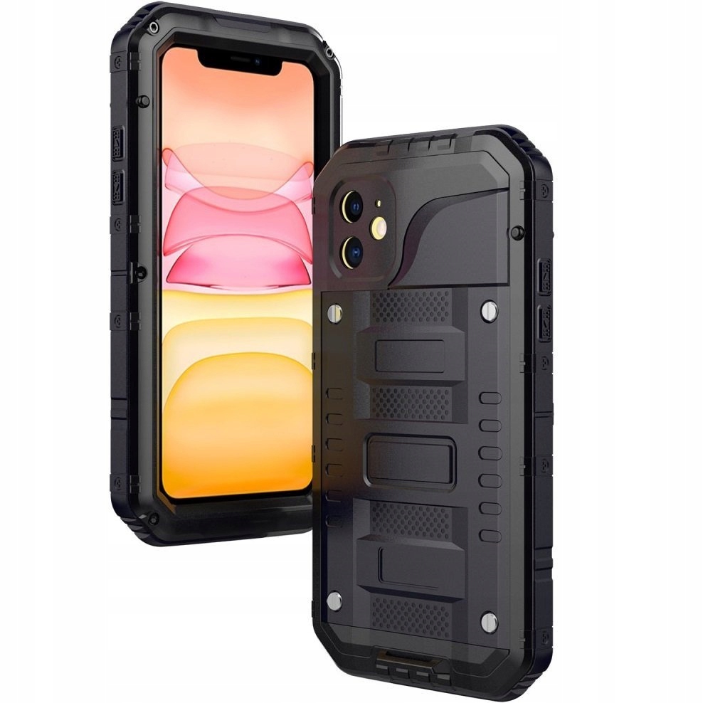 R-just Kryt Pouzdro Sklo pro iPhone 11, kovové ochranné pouzdro