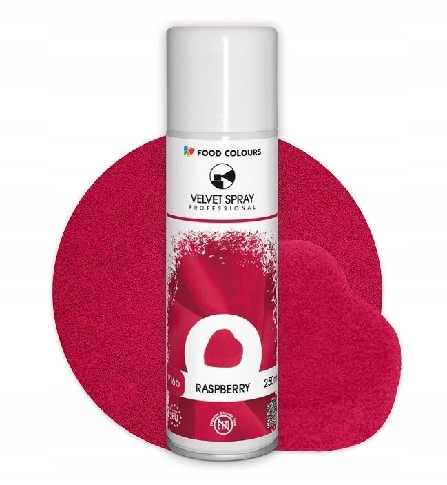 Zamsz W Sprayu jadalny Velvet Spray Malinowy 250 ml Food Colours