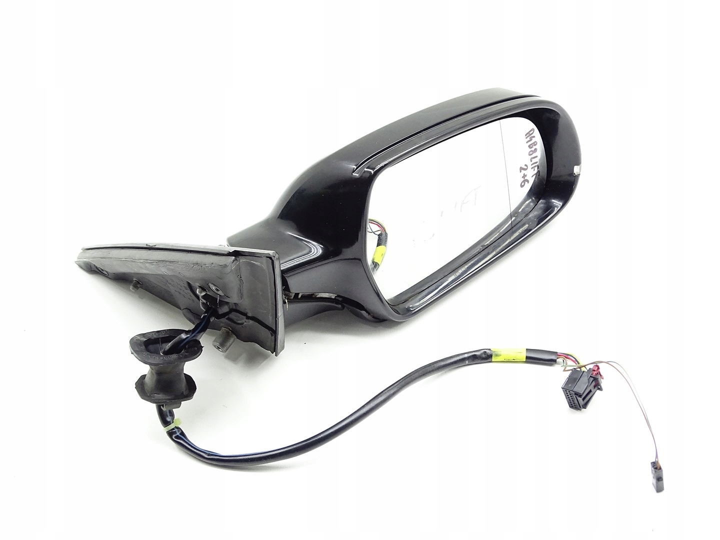 mirror exterior right AUDI A4 B8 LIFT 6+2 PIN black,
