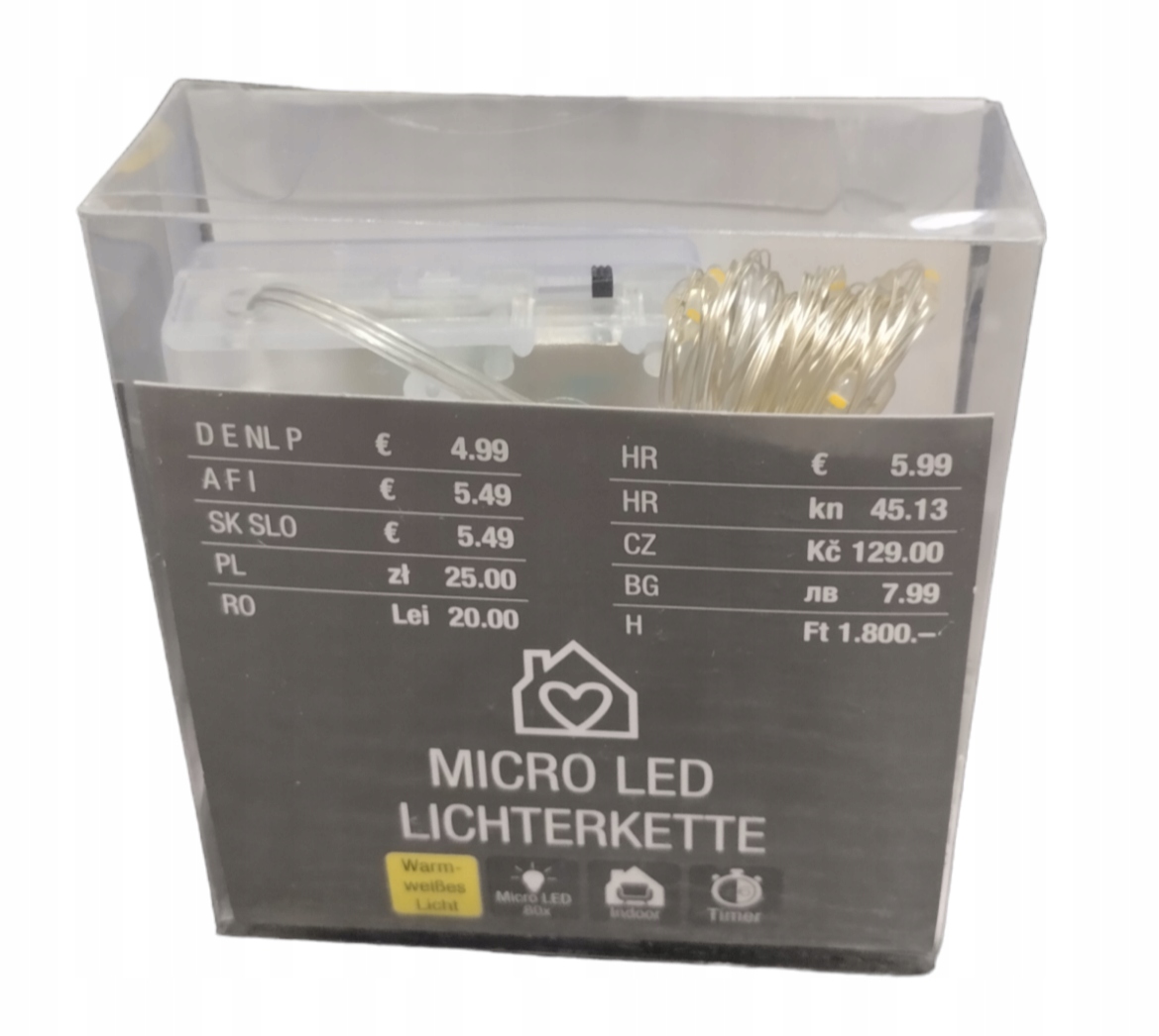 MIKRODRUT LICHTERKETTE LED 80, warmwhite