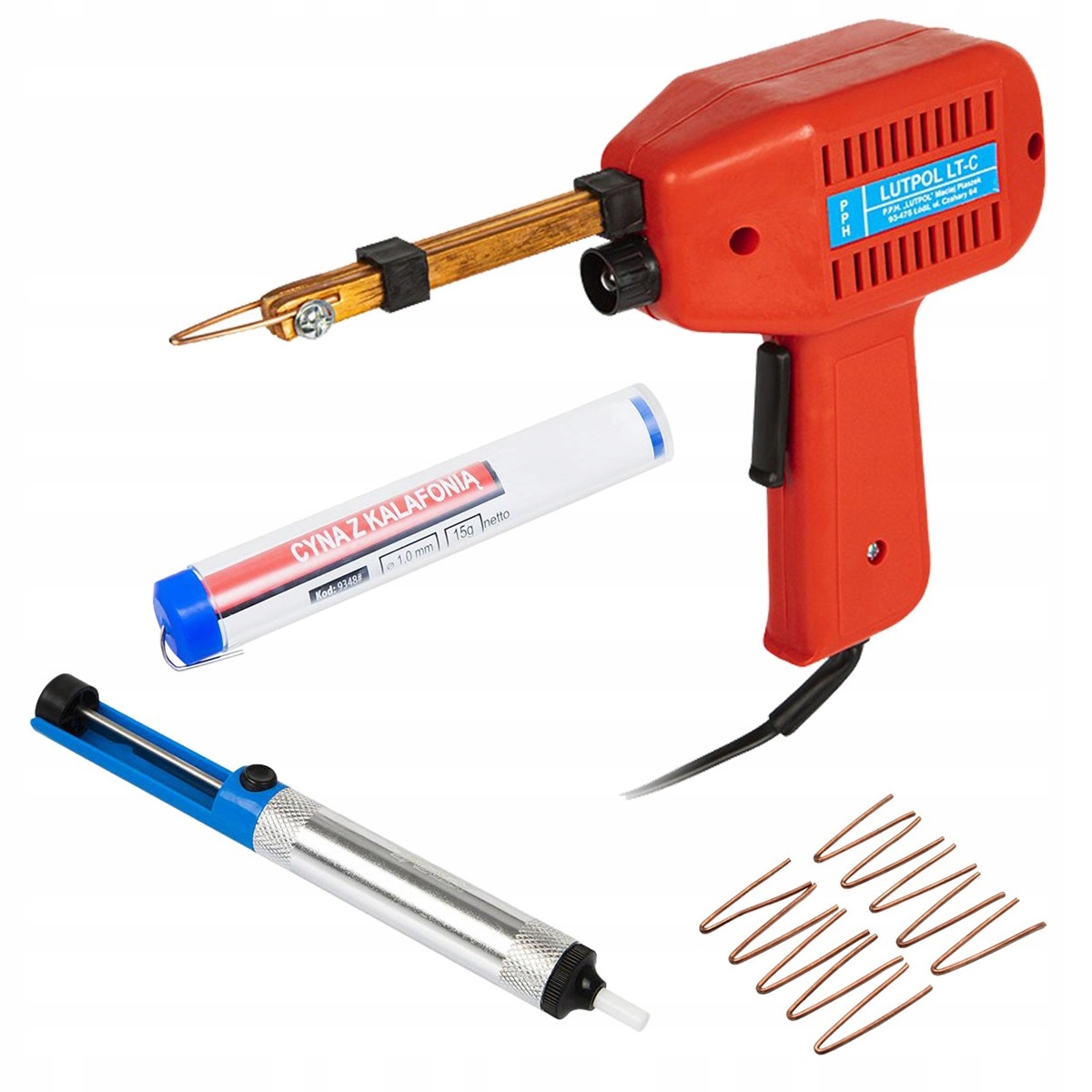 Zestaw startowy do lutowania z Polską Lutownicą Lutpol Wetu Lt-c 55W 75W