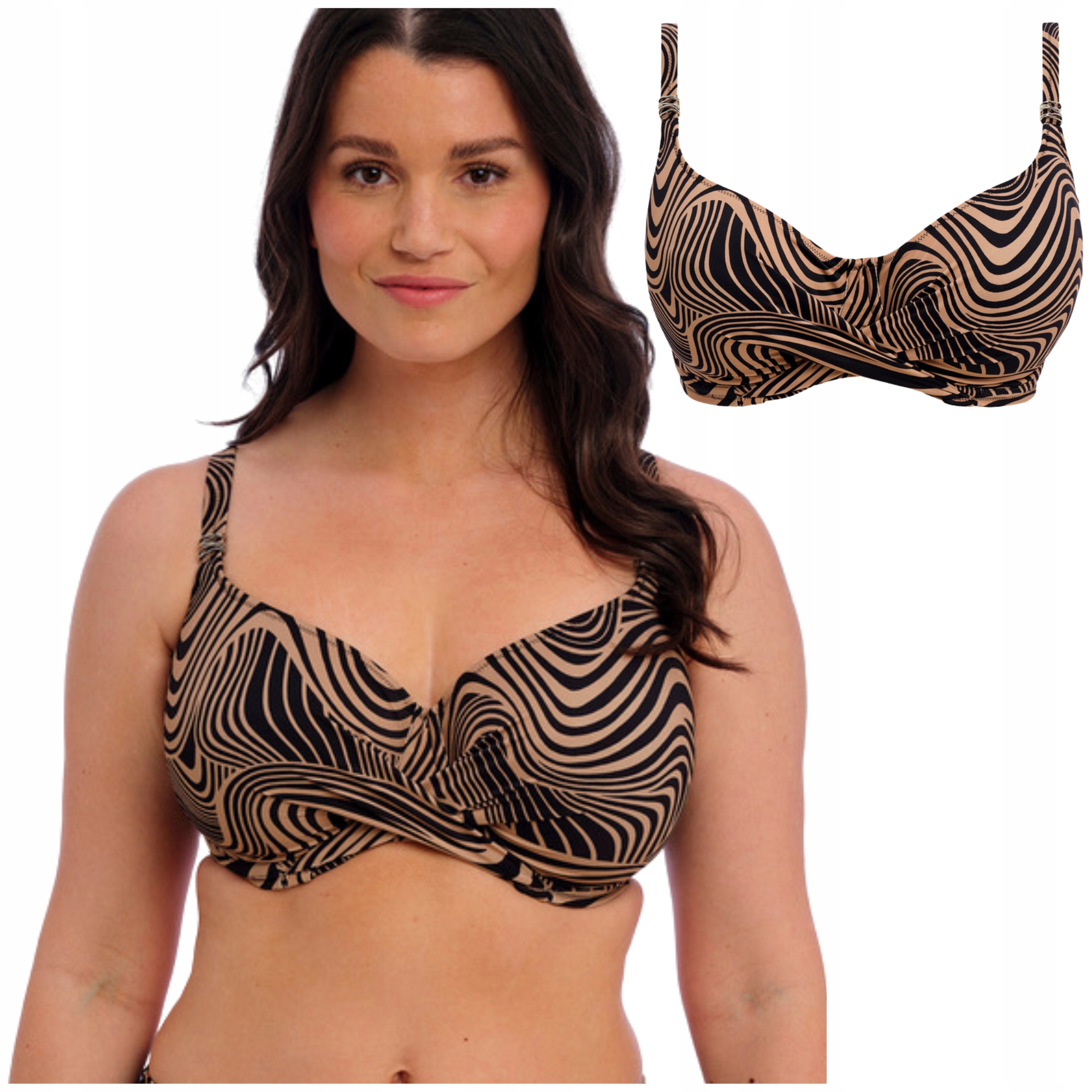 Plavková podprsenka měkká podprsenka Fantasie Pemba Island Uw hnědá 34E/75F