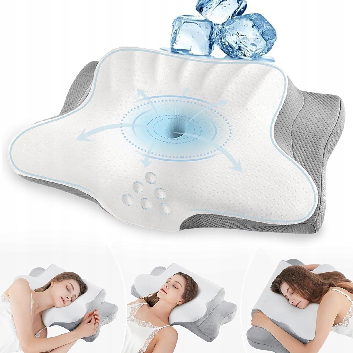 Poduszka Ortopedyczna Motyl Do Spania Na Boku Ból Karku Pianka Pamięciowa