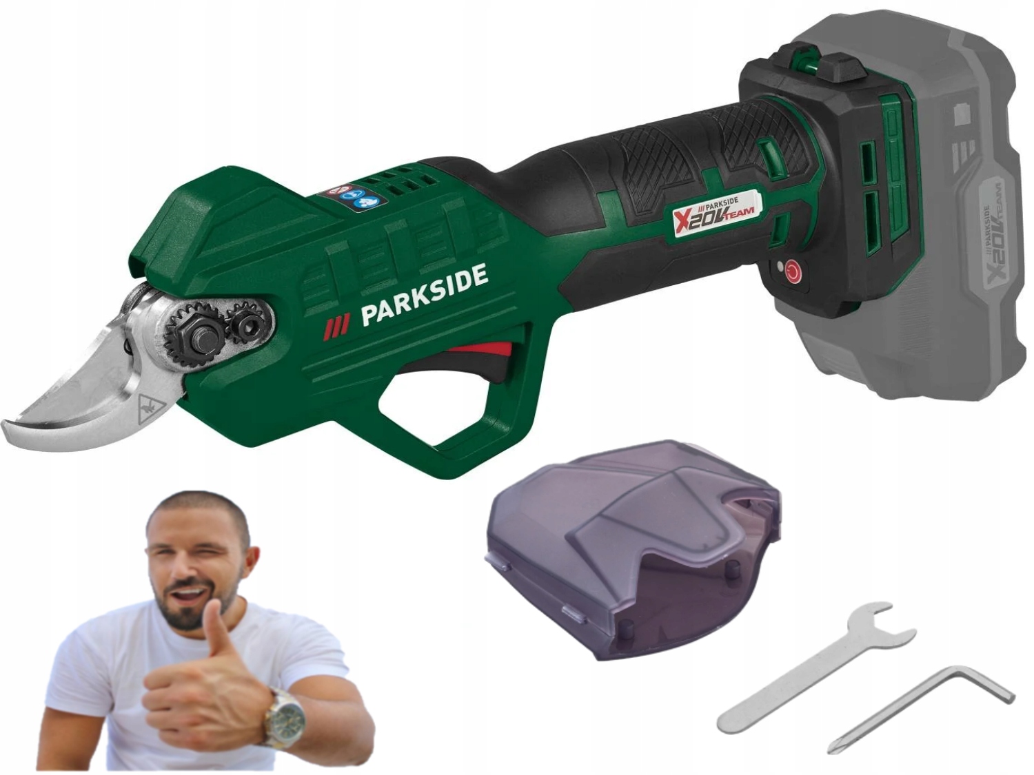 Zahradní nůžky Akumulátorové nůžky na větve 20V Paas 20-Li B1 Parkside Výkonné