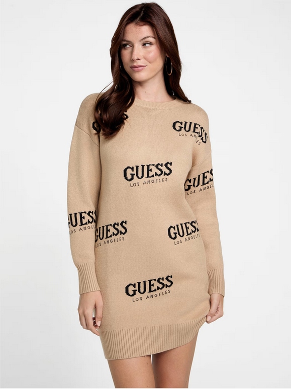 Guess dámské svetrové šaty Cateryn hnědé L