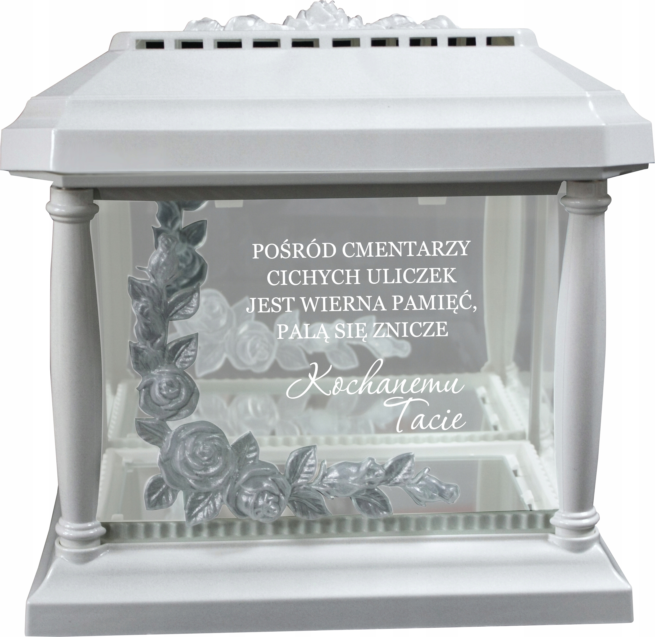 LAMPION ZNICZ KAPLICZKA z grawerem DLA TATY MAMY