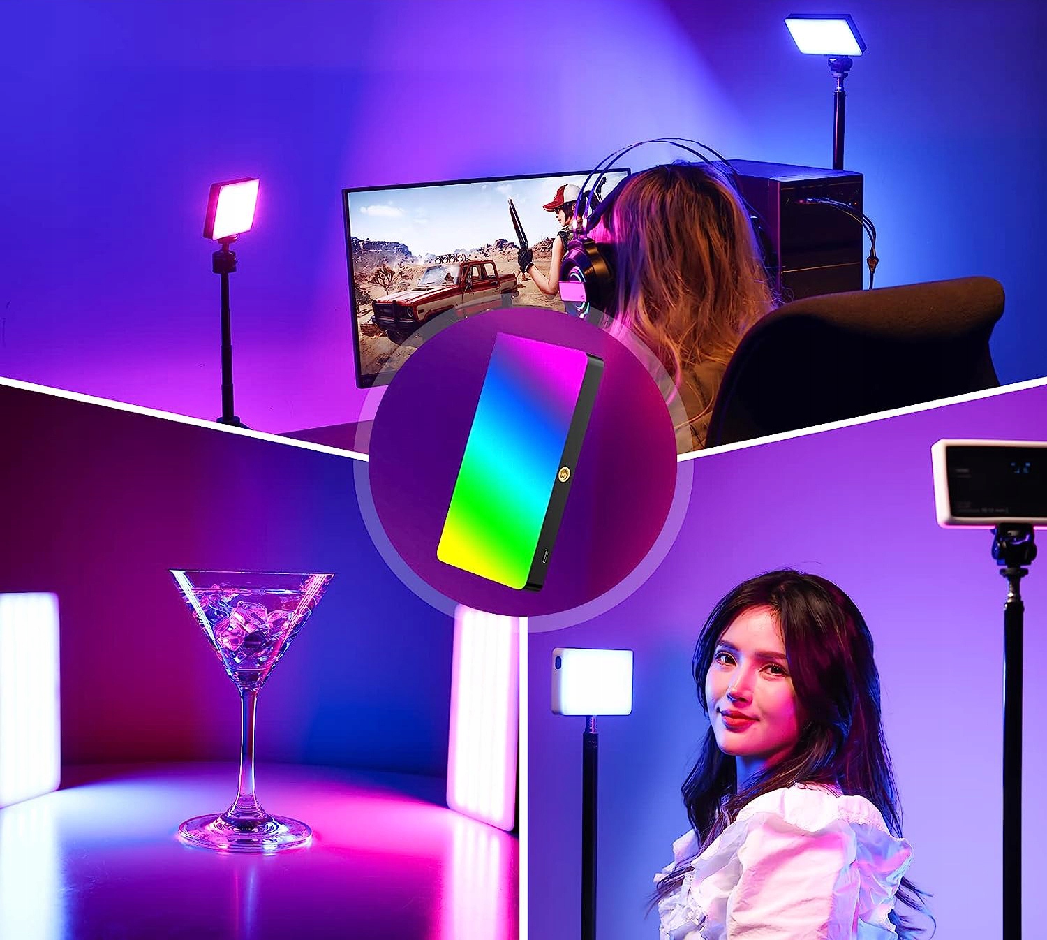 Lampa RGB Diodowa 120 LED do Kamery Telefonu Aparatu Youtube TikTok Model DO FILMÓW NA TIKTOK YOUTUBE INSTAGRAM SHORTS 2