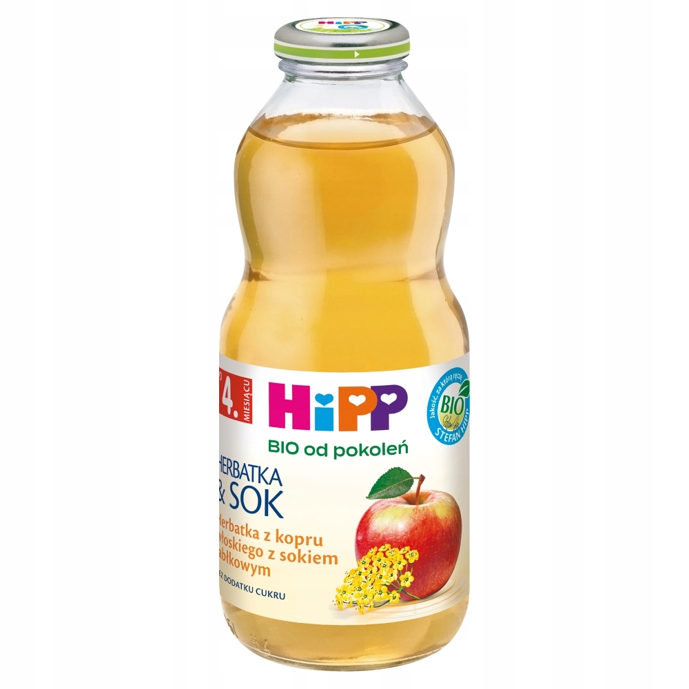 HiPP BIO Herbatka & Sok Bio,mix smaków 9x500ml Waga 500 g