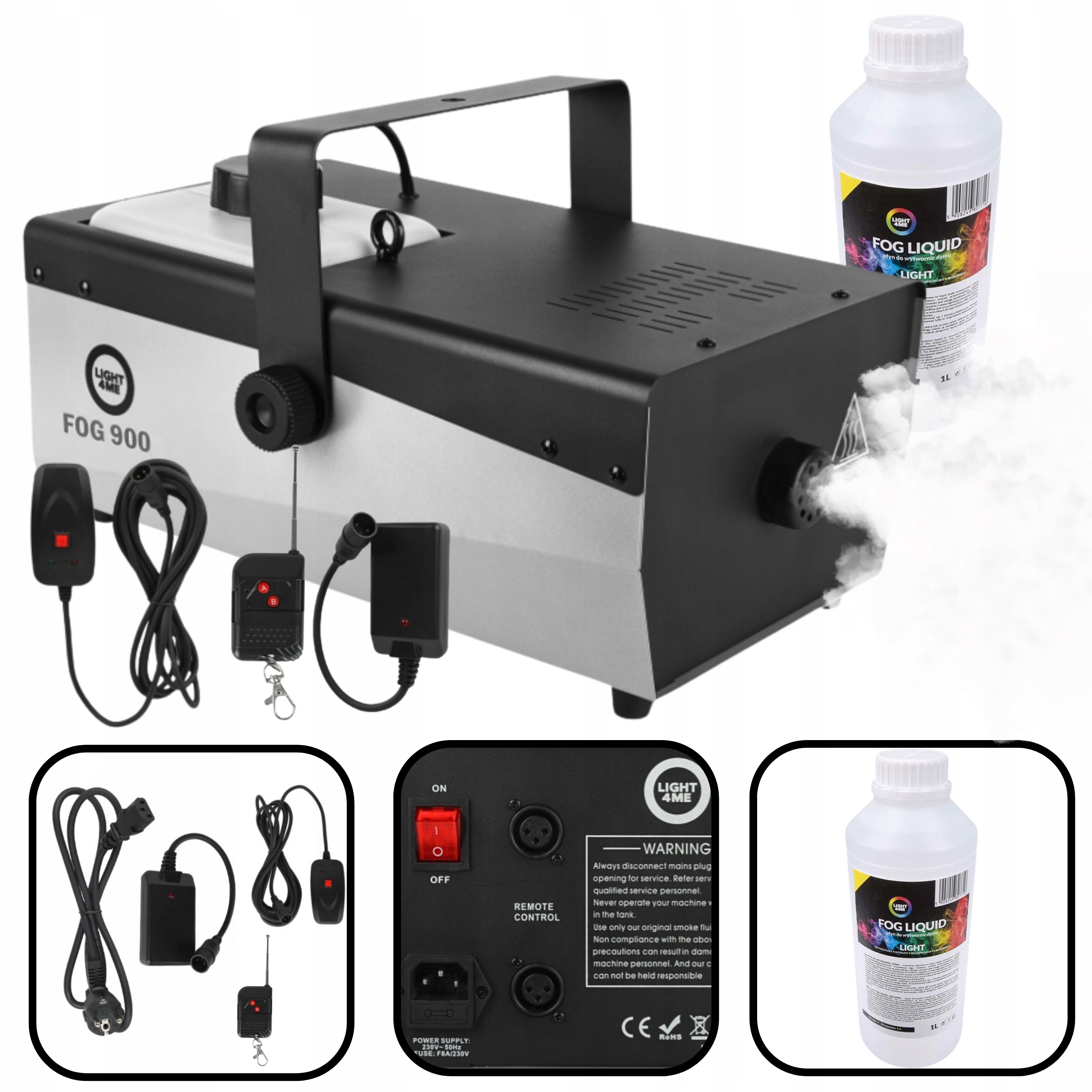 Výrobník Mlhového Kouře Párty Kouřová Měřička Výkonná 900W Dva Ovladače Kapalina