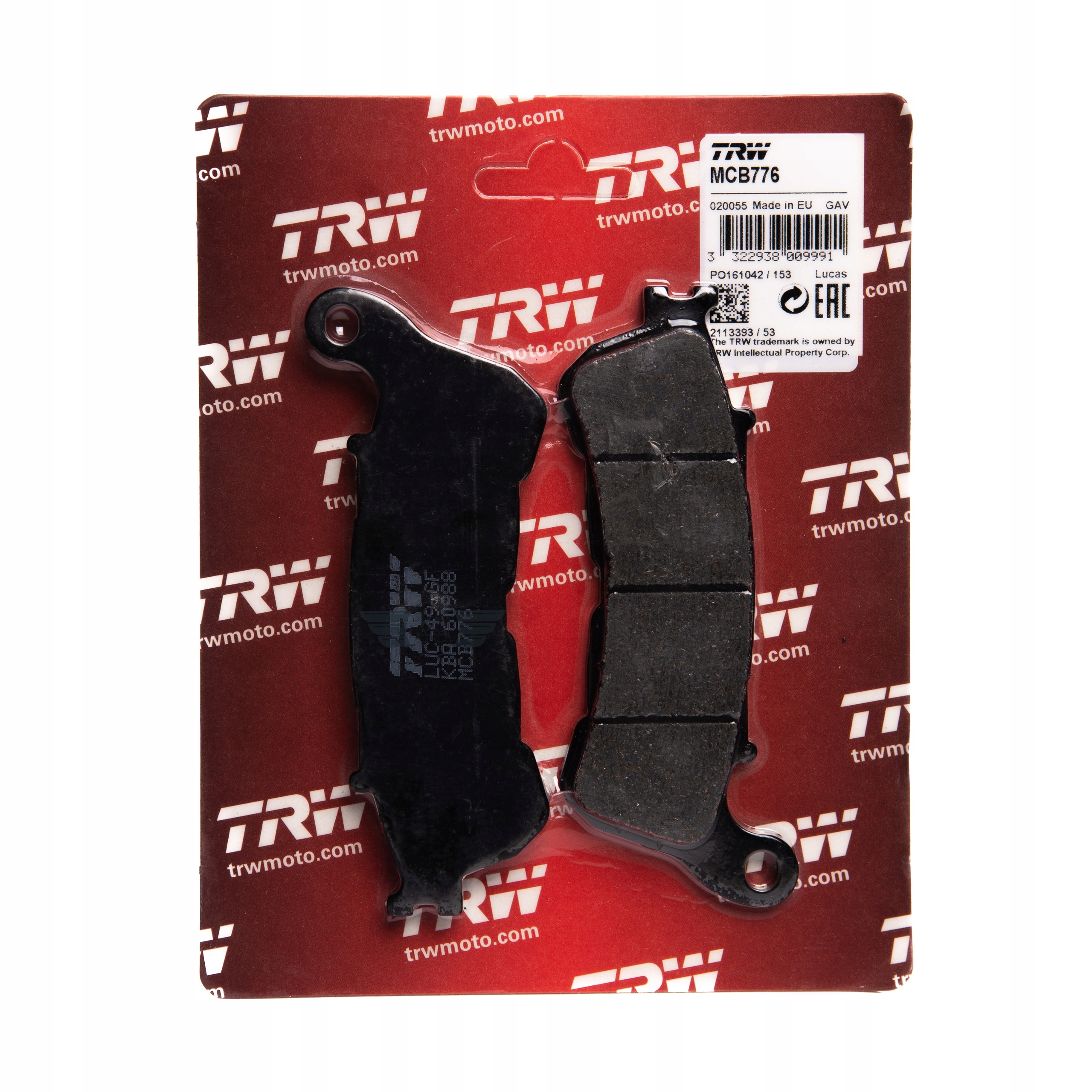 MCB776 - ГАЛЬМІВНІ КОЛОДКИ TRW HONDA CB600 F 07-13 ПЕРЕДНІ