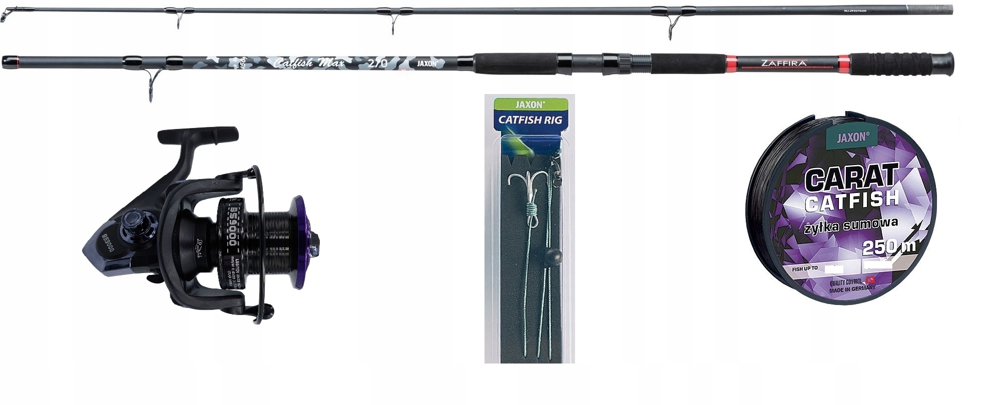 Zestaw Sumowy Catfish 3m/550 Kołowrotek 10 Łożysk