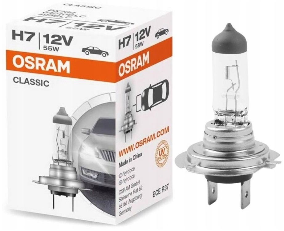 

Żarówka Osram Classic H7 12V 55W PX26d Jakość 1szt