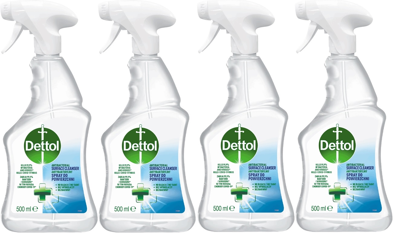 

Dettol Antybakteryjny Spray do powierzchni 4x500ml
