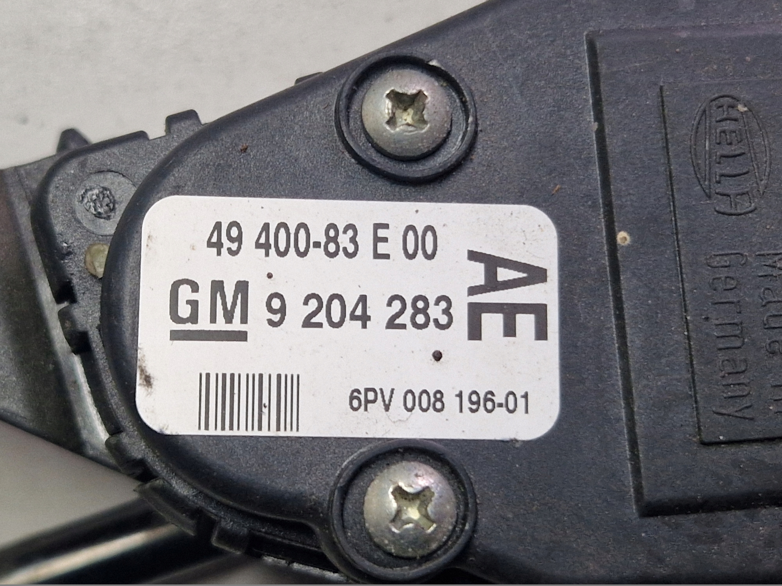 potentiometer accelerator pedal OPEL AGILA A 49400-83E00