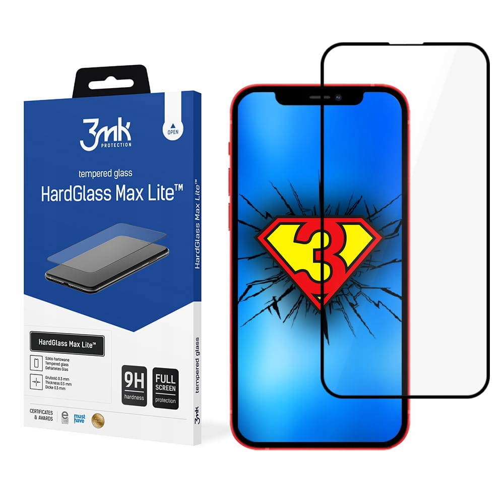 

3MK Hard Glass Max Lite do Iphone 13/13 Pro