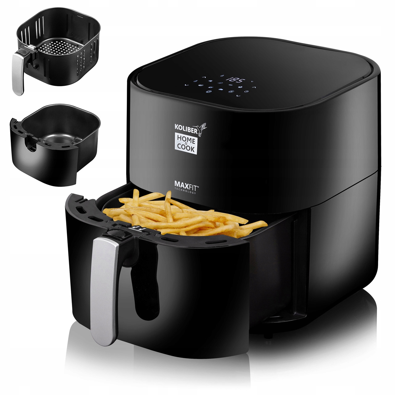 Frytkownica Beztłuszczowa Koliber Mocna 1800W 8L XXL Frytownica Air Fryer