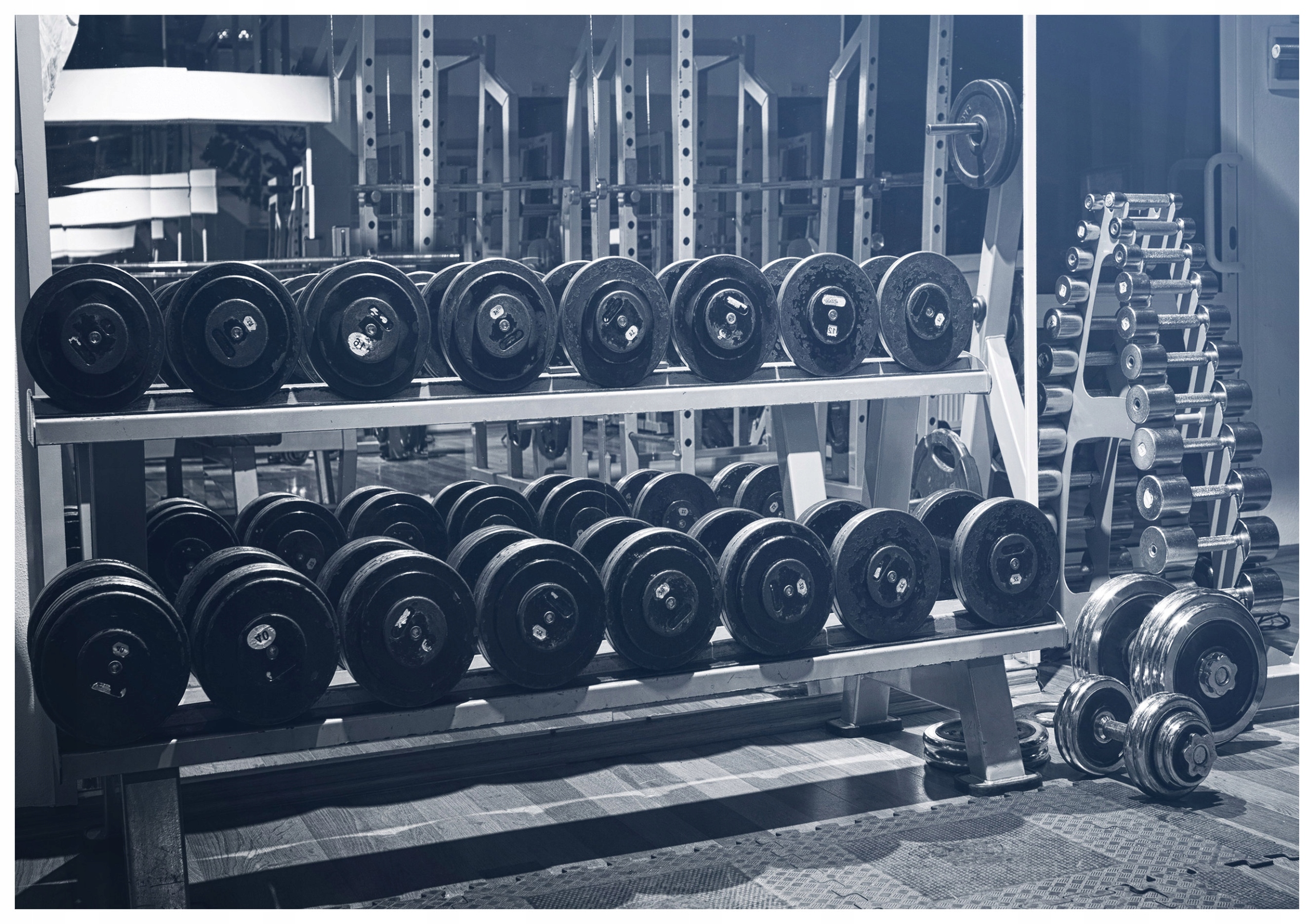 Fototapeta Síla činky Sport Černobílá Geometrická 416x254 lepidlo