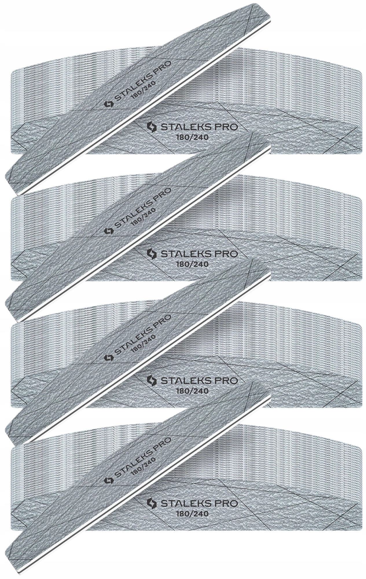 4x Pilnik Mineralny Półksiężyc Smart 40 180/240 Grit. Manicure Łódka