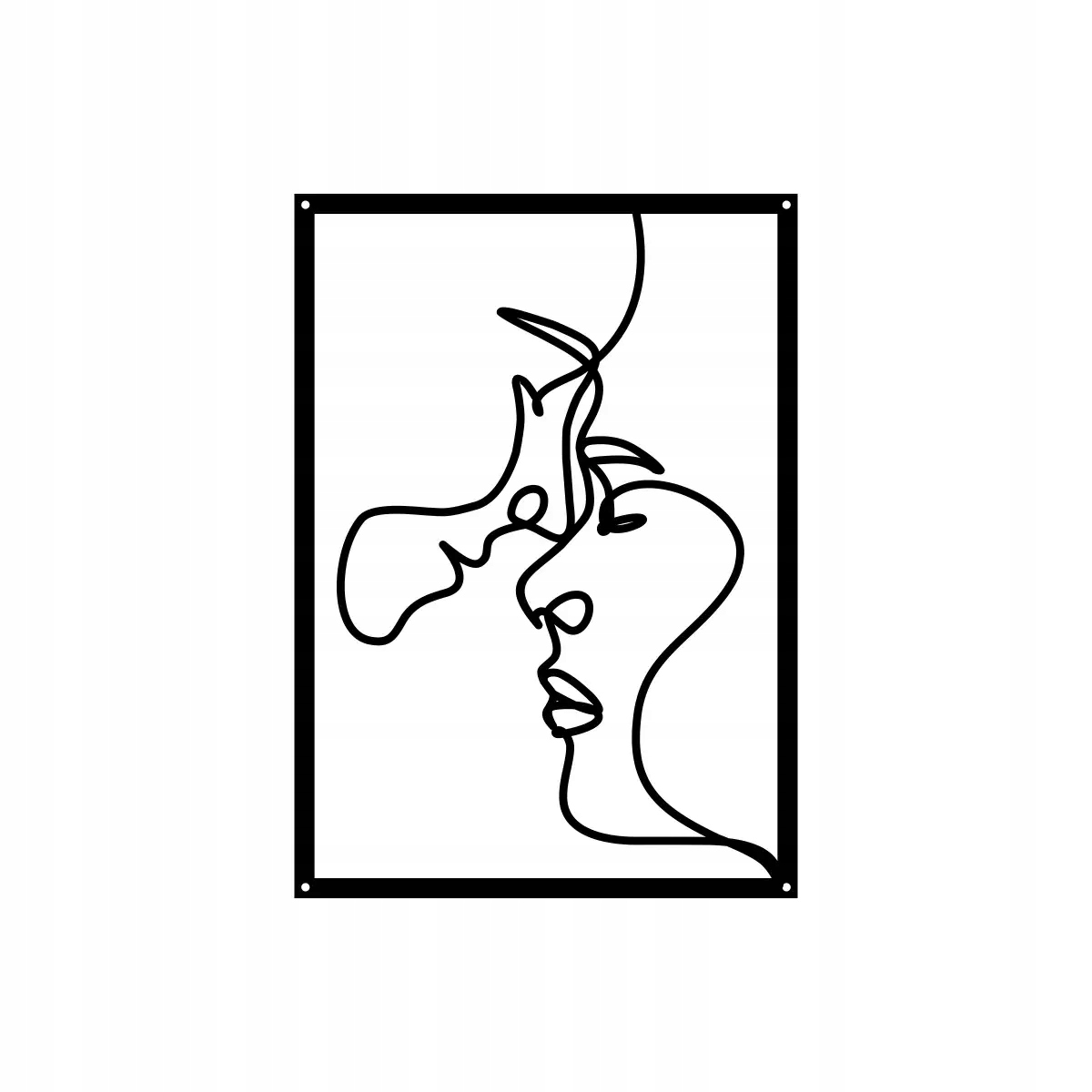 Kovový Dekor Čierny Oceľový hr. 2 mm Obraz na stenu Romantická Para