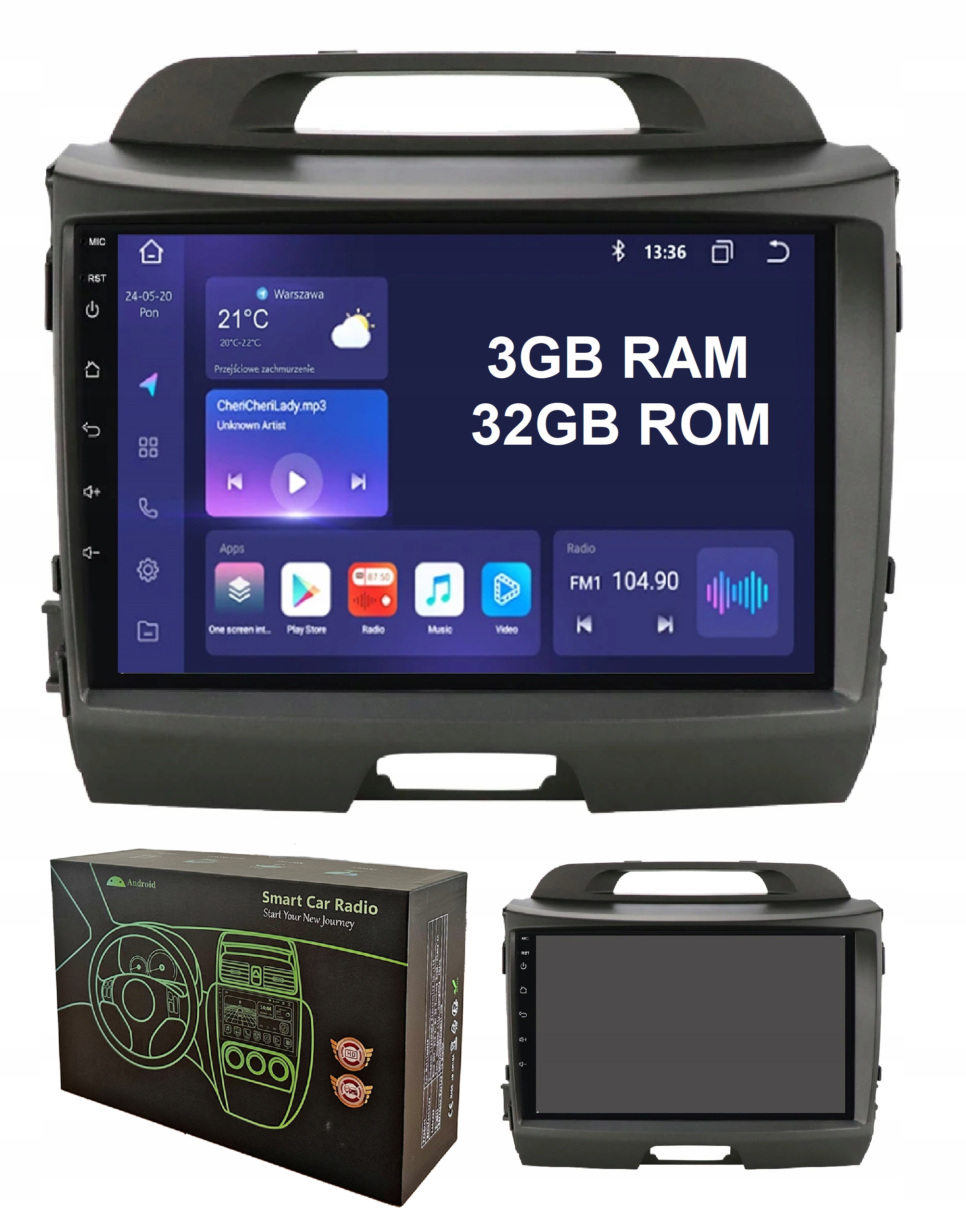 Smart Radio Car pro Kia Sportage 3/32 Gb 2-DIN