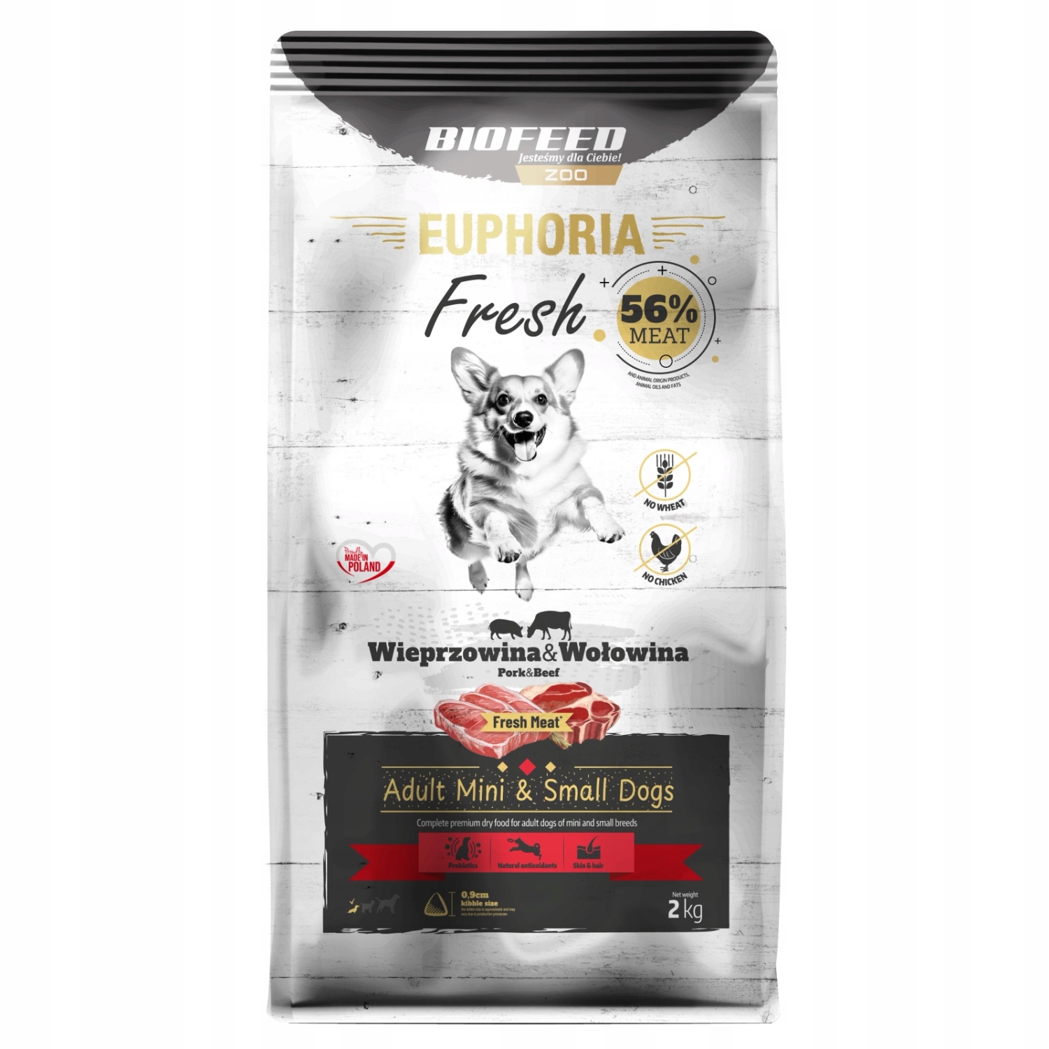 Biofeed Euphoria Fresh Meat vepřové/hovězí maso Xs/S 2 kg