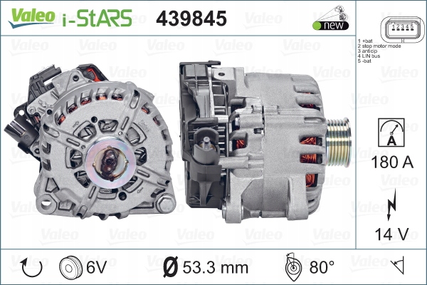 ALTERNATOR VALEO 439845 5705NS Producent części Valeo