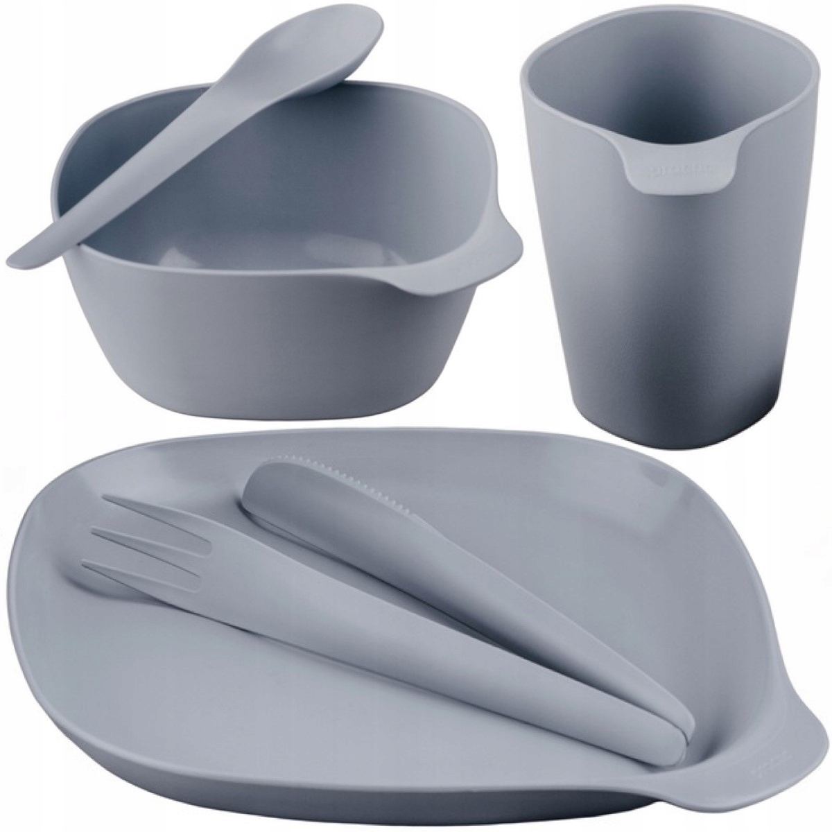 PRACTIC SZTUĆCE TURYSTYCZNE TALERZ KUBEK MISKA 6el