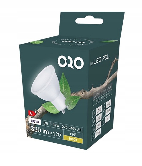 Żarówka LED 5W GU10 TOTO 3000K