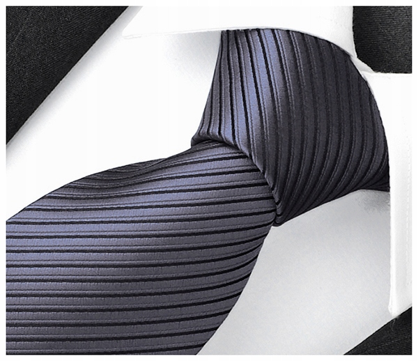 MIKROFIBRA Żakardowy Krawat Męski STALOWY g04 Kolor szary