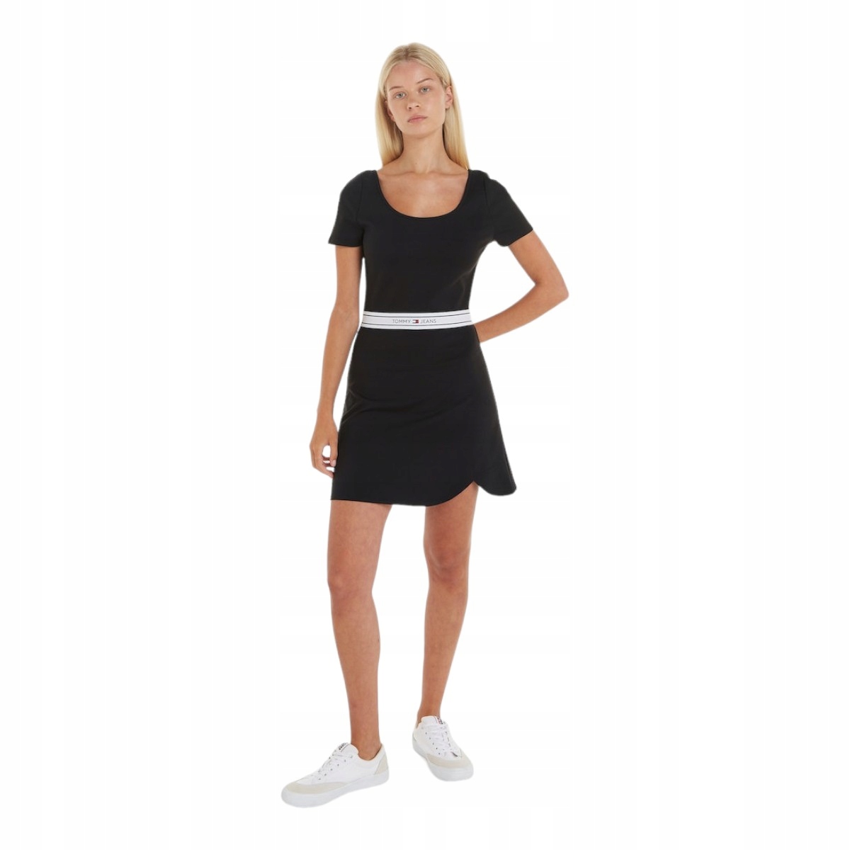 Tommy Hilfiger Šaty Tjw Logo Tape Fit & Flare Ext Černé vel. S