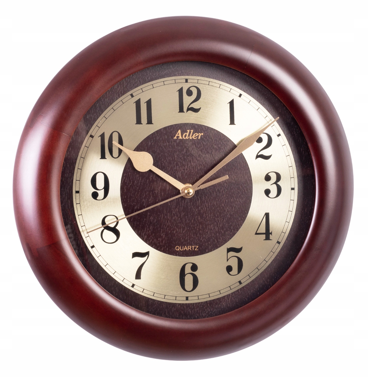 ZEGAR ŚCIENNY DREWNIANY KWARCOWY ADLER 21090 W