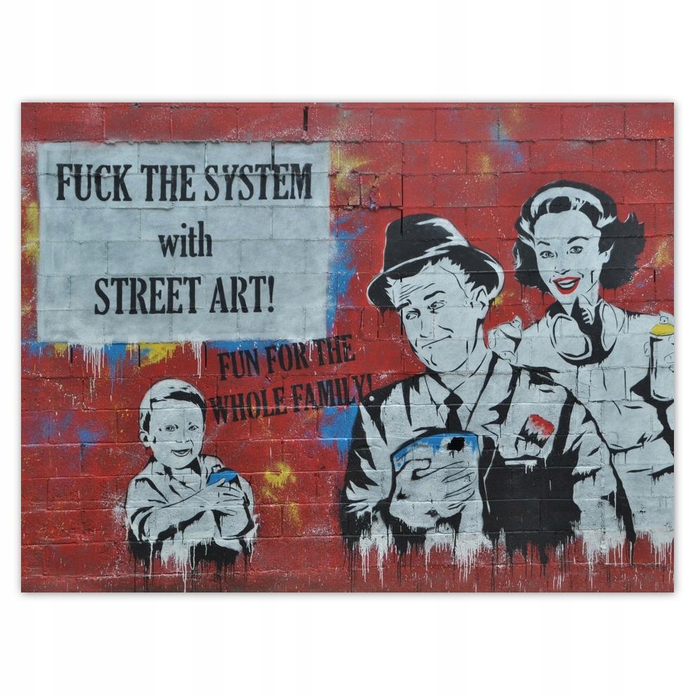 

Plakat 40x30 Fuck the System Grafiti