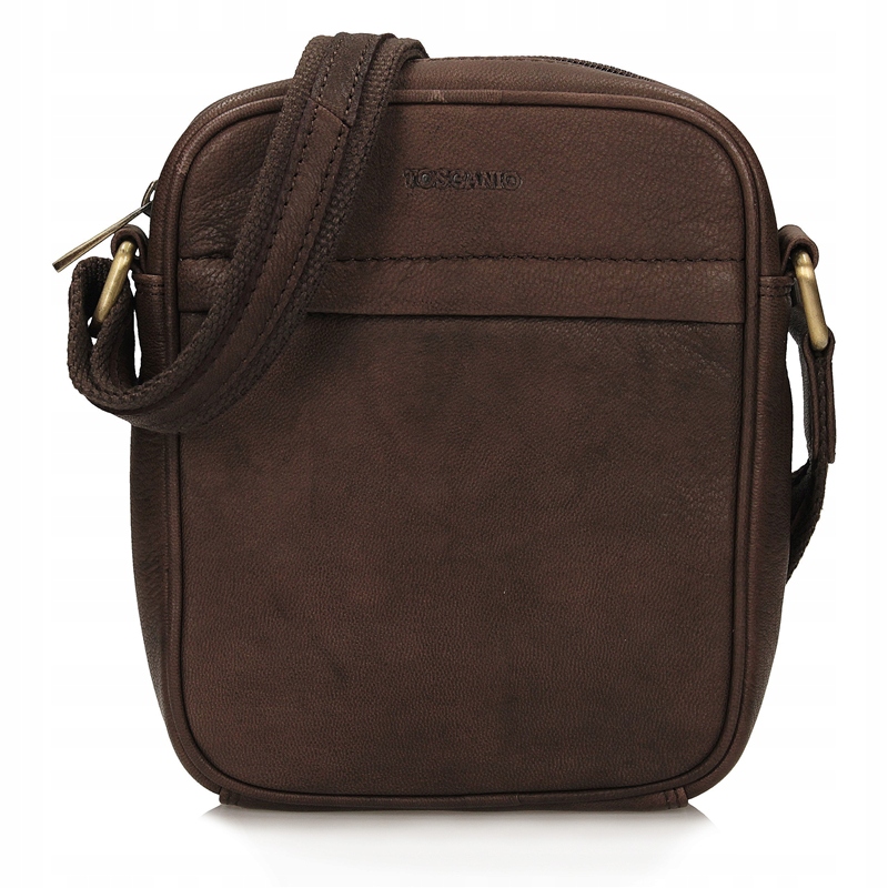 Elegantní Kabelka Přes Rameno Pánská kožená taška Toscanio T1138 Hnědá