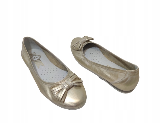 Pohodlné měkké baleríny Lemar 10004 zlato r36