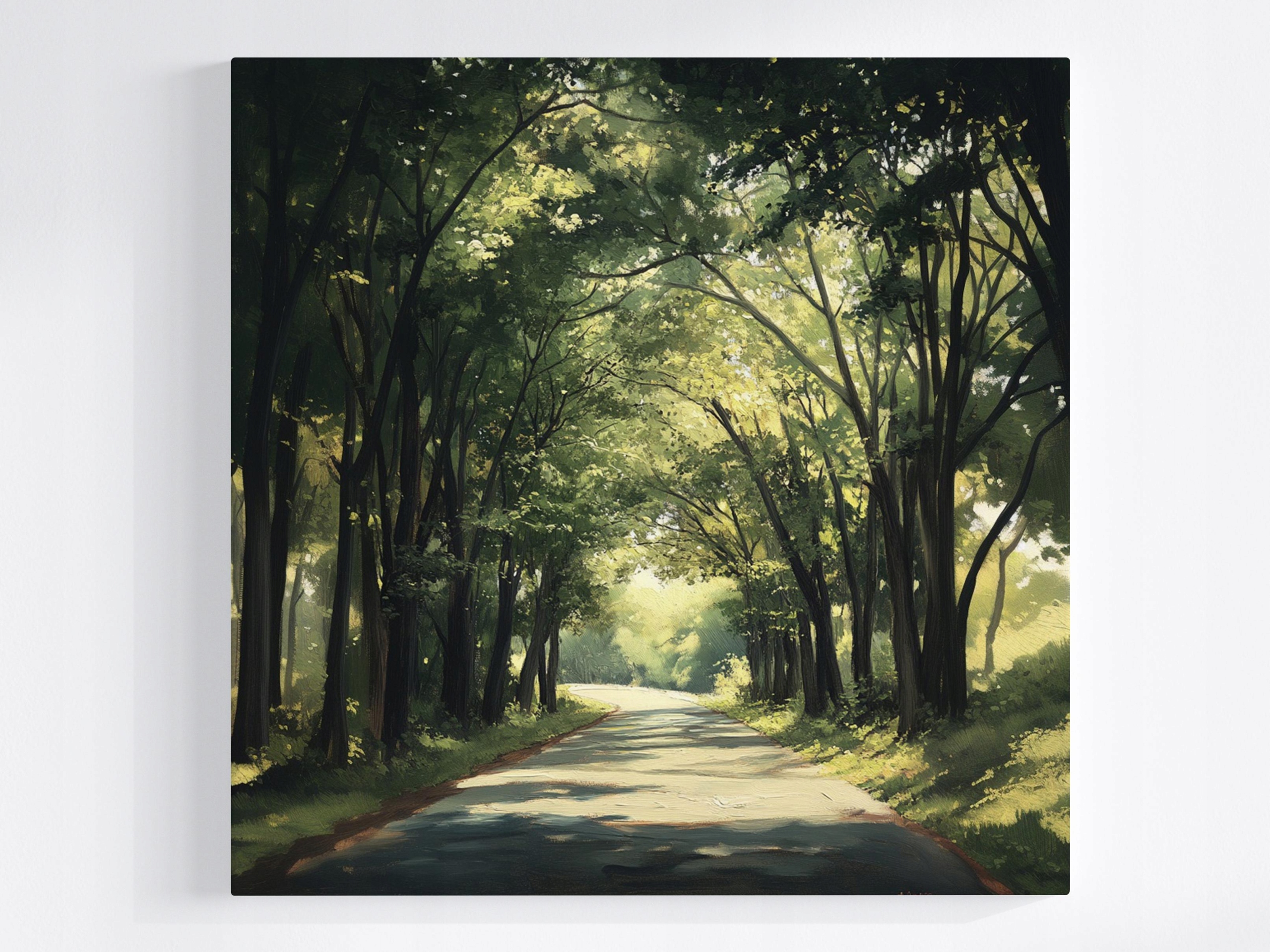 Obraz Na Plátně Canvas Krajina Příroda Stromy Aleje Cesta Slunce Léto 60x60