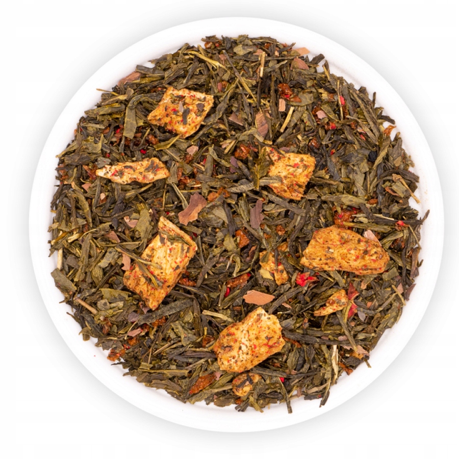 Zelený Listový Čaj Ananas, Mango, Granátové Jablko, Lotus Papilio, Teaverso 1000G