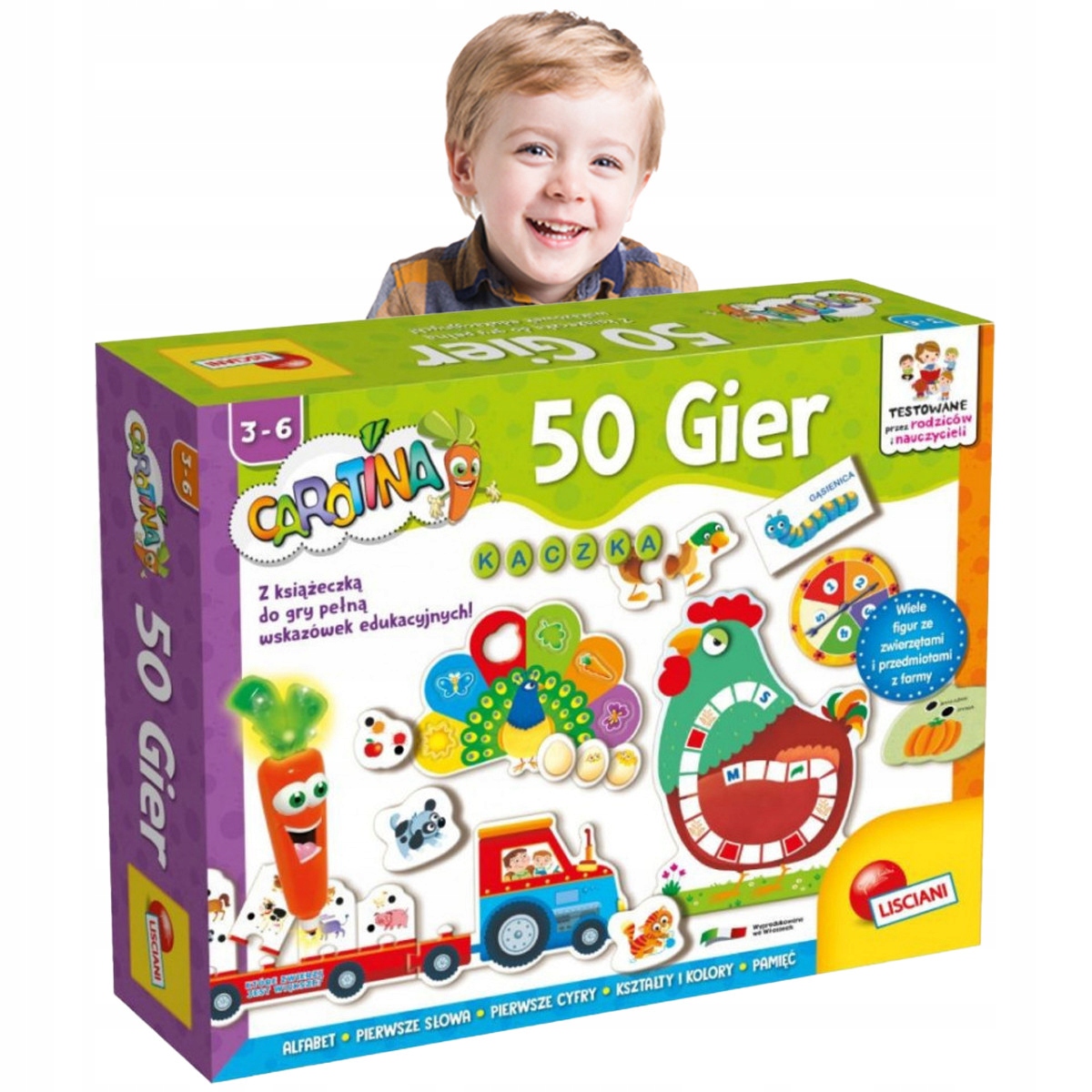 Planszówki do Nauki Zestaw 50 Gier dla Dzieci Gry Edukacyjne 3-6 Lat Gra