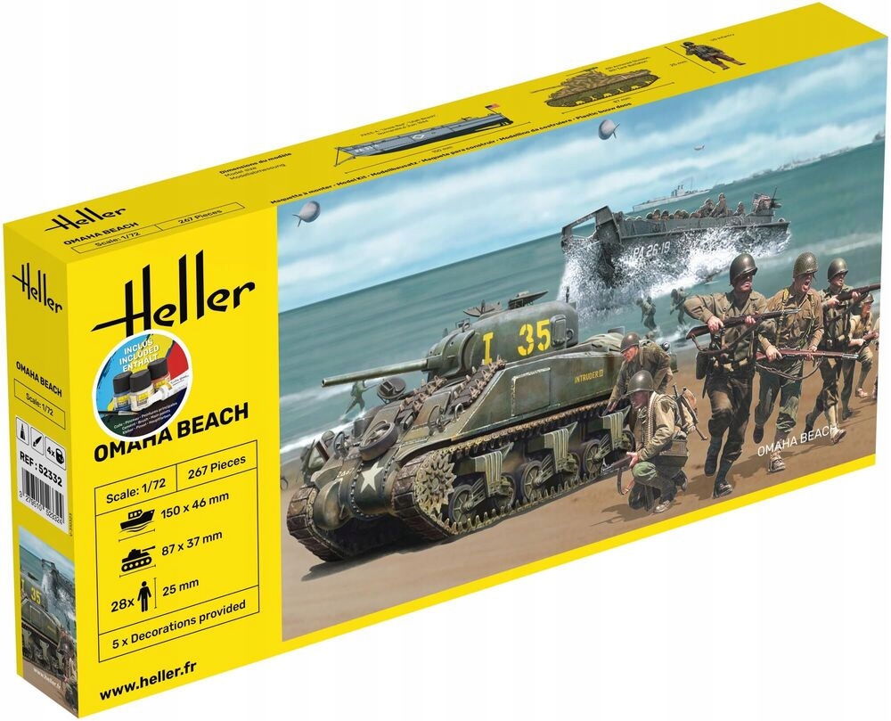 Heller 52332 Starter Set Omaha Beach 1:72