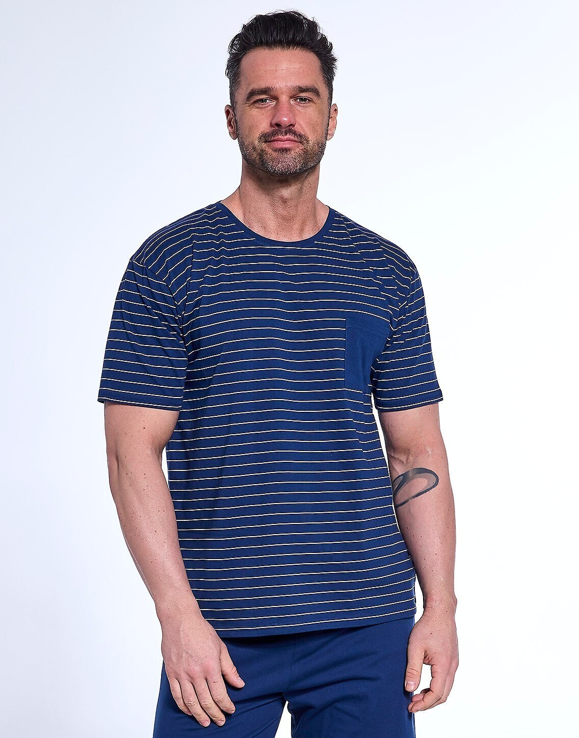 Pánské Pyžamo 325/175 Lagoon Kr XXL tmavě modrá