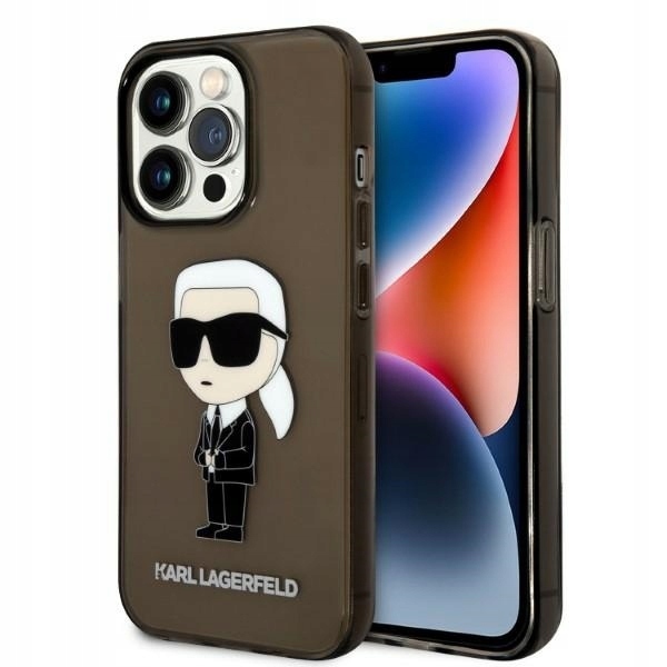 Pouzdro Karl Lagerfeld KLHCP14LHNIKTCK pro iPhone 14 Pro 6,1" černé/black hardcas
